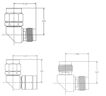 Winchester Interconnect 1.85mm直角適配器 Winchester Interconnect 1.85mm直角適配器